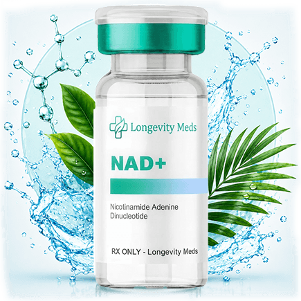 NAD+ cellular therapy vial for metabolism, focus, and energy support