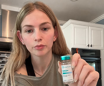 Mark reviewing his improved energy and focus after NAD+ treatment