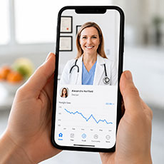 Licensed medical provider reviewing NAD plus treatment consultation virtually