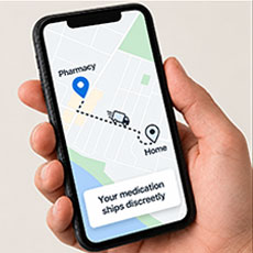 NAD plus prescription delivery tracking on smartphone